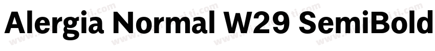 Alergia Normal W29 SemiBold字体转换
